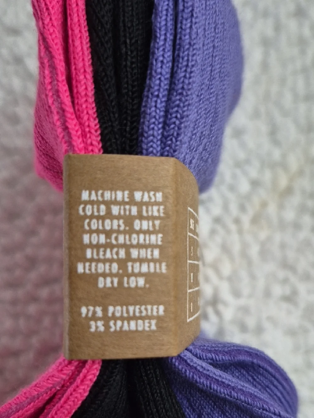 MIX NO.- 6 Pink Purple Black Kids Crew Socks -3 Pack Medium 9-1